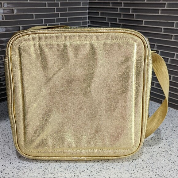 LEGO Gold Shiny Metallic Crossbody Bag Purse Tote 10 X 10 X 4 - Picture 5 of 16